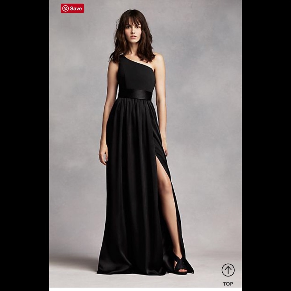 ONE SHOULDER DRESS WITH SATIN SASH SIZE 14